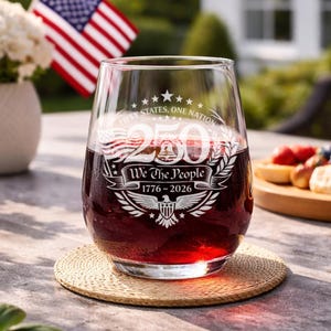 Gift For Dad Personalized Whiskey Tumbler Bourbon Glass Custom Name Engraved Patriotic Design American Eagle Liberty Bell Etched Artwork