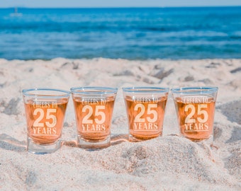 Cheers Shot Glass/Engraved Birthday Shot Glass Favors/Personalized Shot Glass/Bulk Shot Glasses/21st Birthday Shot/25th 30th 40th 50th 60th