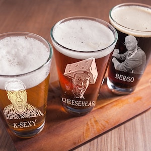 Engraved Pint Glass / Groomsmen Gifts / Custom Pint Glasses / Gifts for Friends / Best Groomsmen Gifts/ Unique Groomsmen Gifts image 3