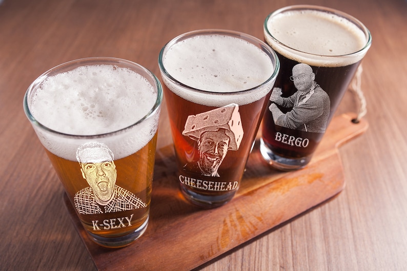 Engraved Pint Glass / Groomsmen Gifts / Custom Pint Glasses / Gifts for Friends / Best Groomsmen Gifts/ Unique Groomsmen Gifts image 3