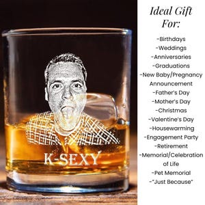 Photo Engraved Whiskey Glass Custom Cocktail Glass With Photo Etched Whiskey Glass Gift Personalized Bourbon Glass Set Bar Cup With Picture Bild 8