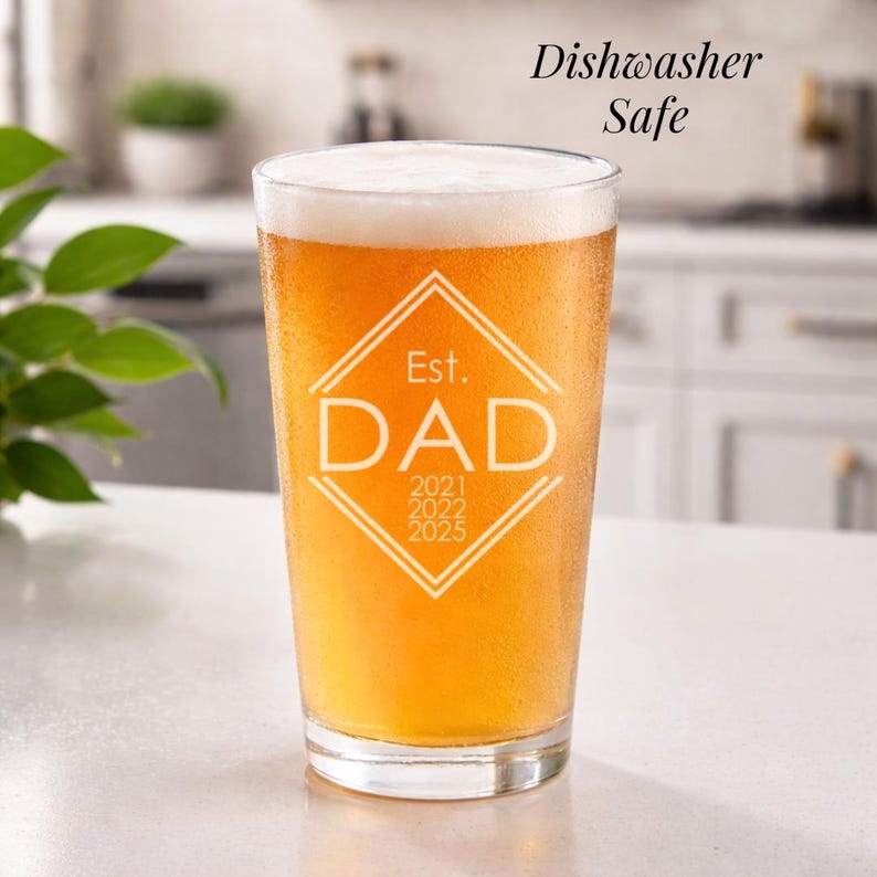 Heavy Bottom Whiskey Glass Diamond Pattern Design Personalized Dad Gift