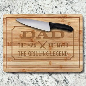 Personalized Cutting Board For Dad/Dad&#39;s BBQ Cutting Board/Best Dad Cutting Board/Custom Father&#39;s Day Cutting Board/Personalized Dad Gift