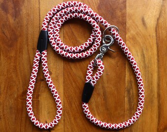 Burgundy & White dog leash for small and big dogs/ dog leads/dog leash/