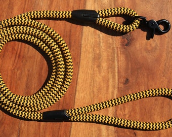 Black & Yellow dog leash for small and big dogs/chevron dog leash/dog leads/dog leash/