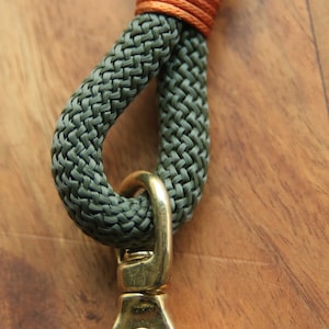 Make your own leash / khaki dog leash / handmade leash / for small and big dogs imagen 3