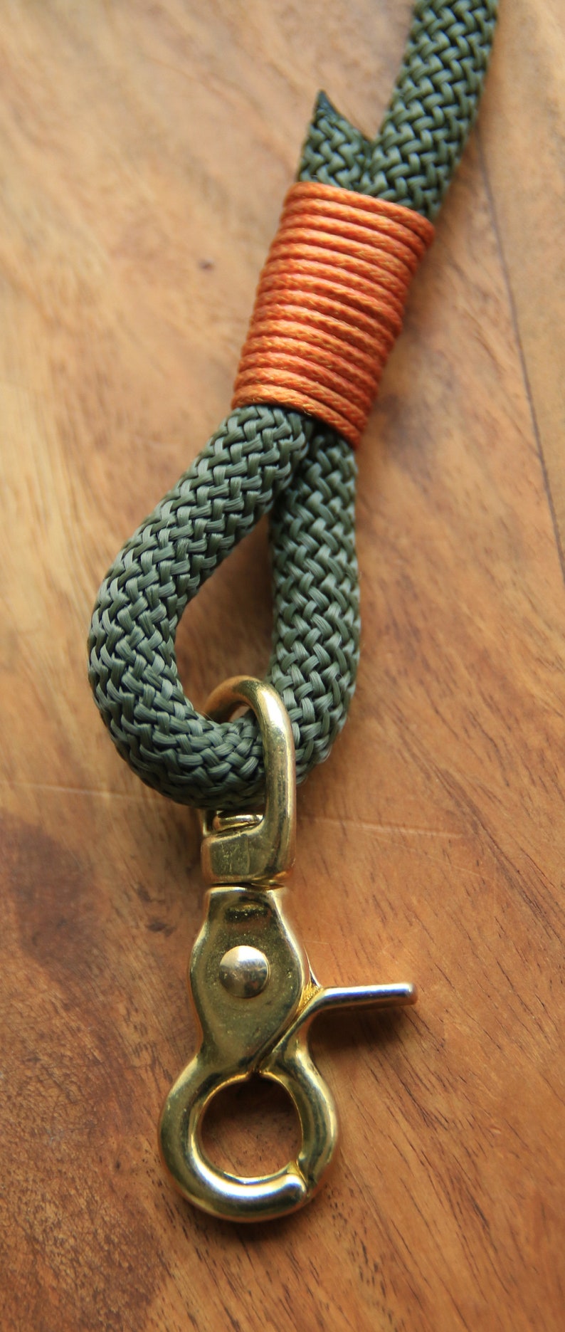 Make your own leash / khaki dog leash / handmade leash / for small and big dogs imagen 3