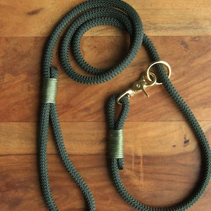 Make your own leash / khaki dog leash / handmade leash / for small and big dogs imagen 1