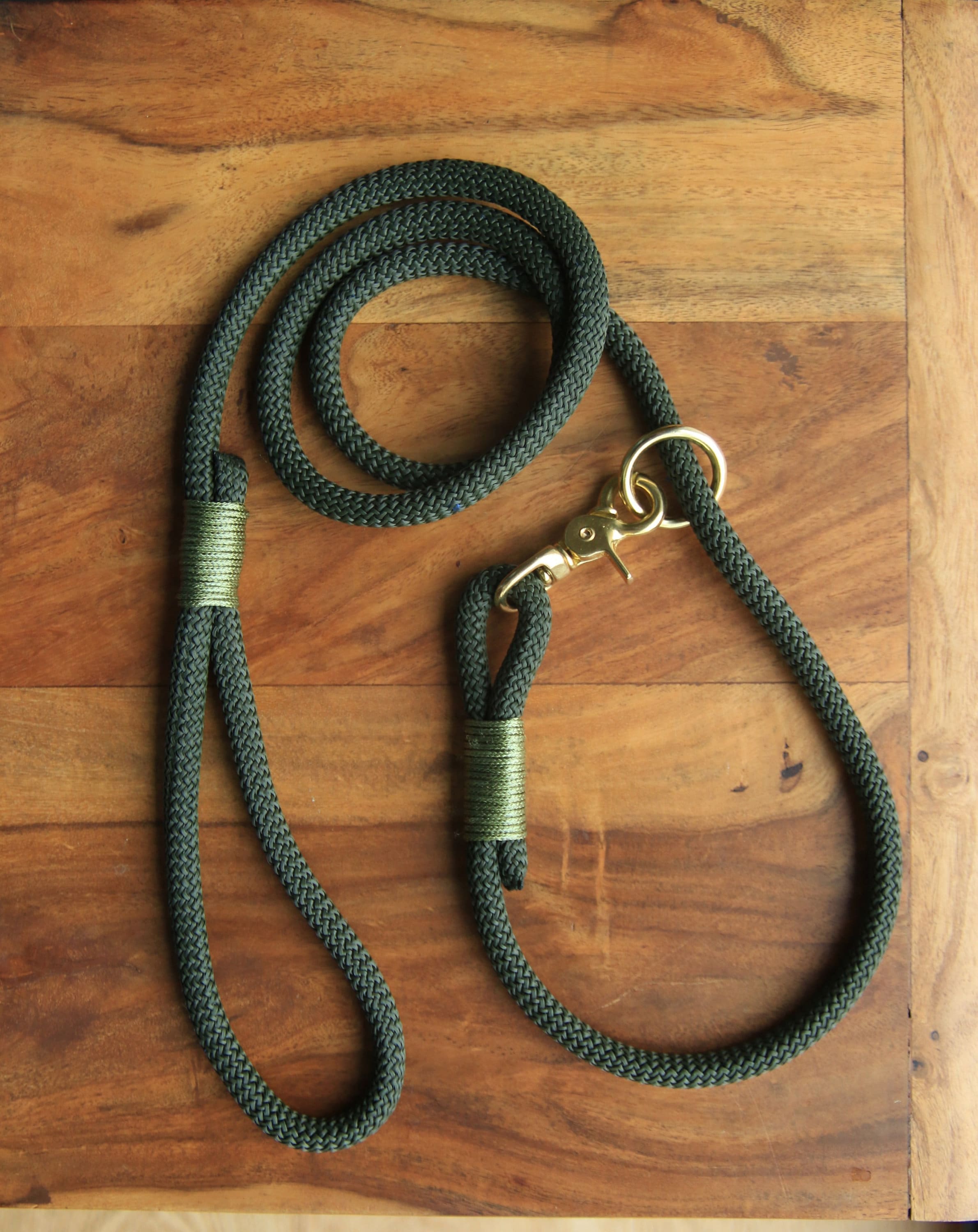 Make your own leash / khaki dog leash / handmade leash / for small an…