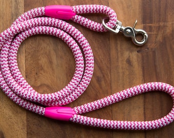 Pink & White Dog Leash for small and big dogs/chevron dog leash/dog leads/dog leash/leash