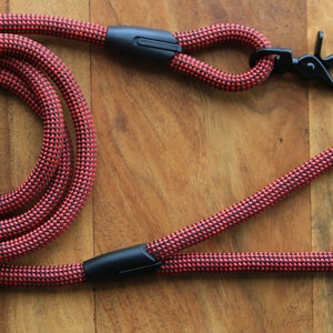 Checkered Black & Red dog leash for small and big dogs/ dog leash/dog lead image 2