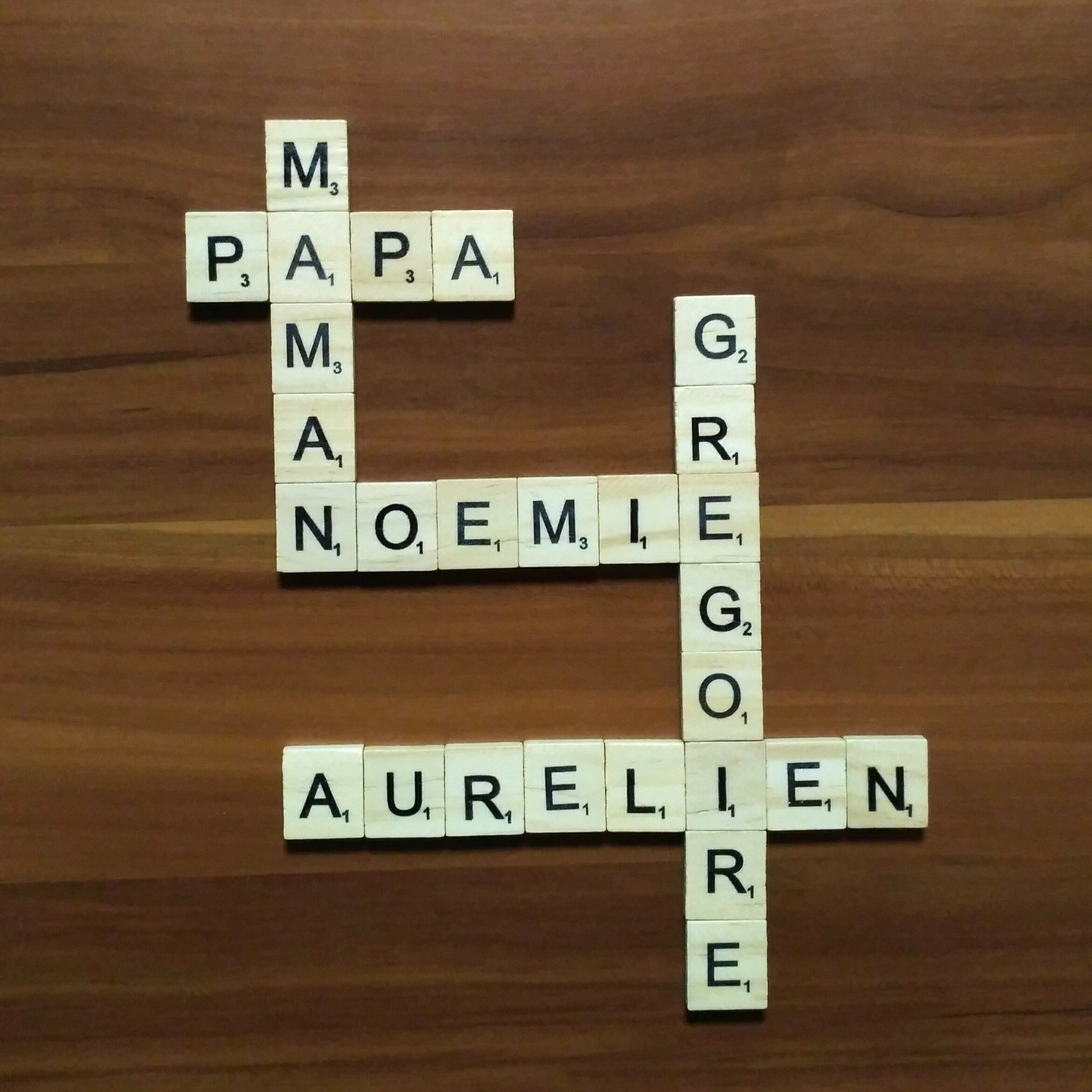 Lettres en Bois Scrabble Décoratif