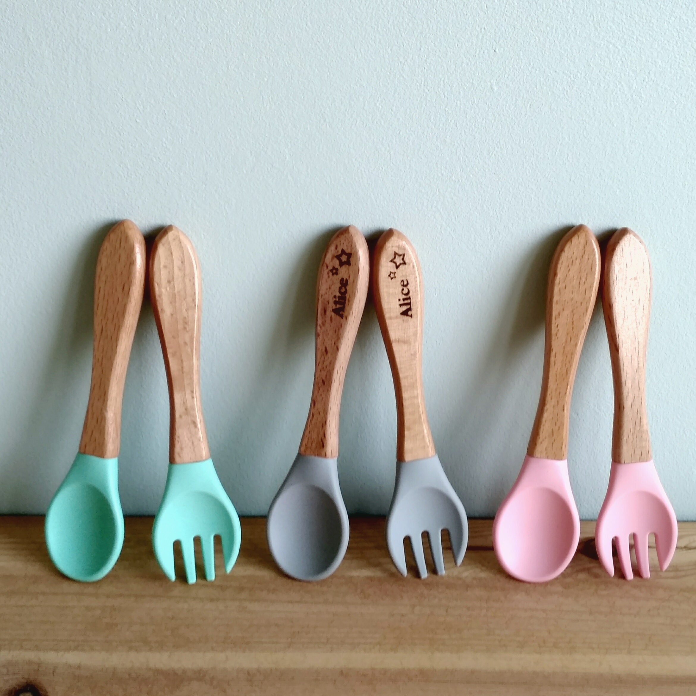 Couverts En Bois Et Silicone Graves Pour Les Bebes Et Enfants Etsy Couverts En Bois Et Silicone Graves Pour Les Bebes Et Enfants Etsy