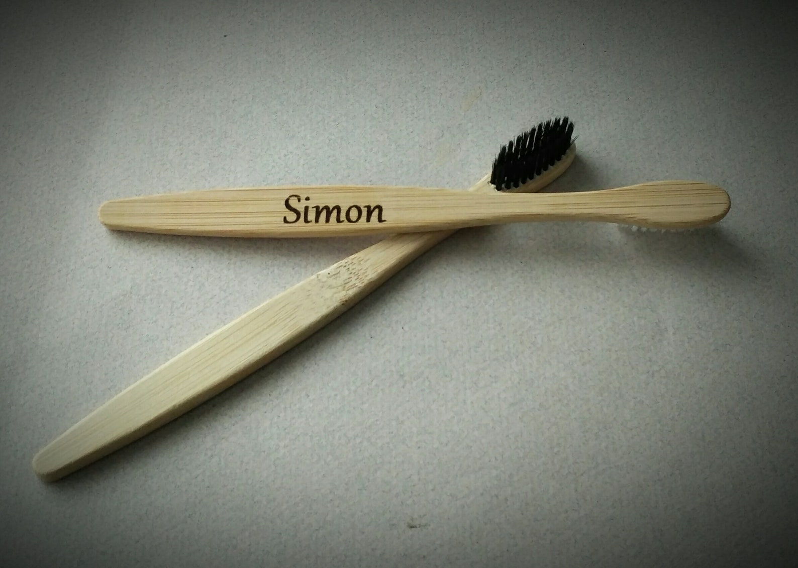 Custom wood toothbrush with laser engraving Etsy