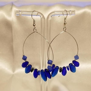 Czech Glass Beads Hoop Earrings