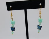 Czech Glass Butterfly Earrings