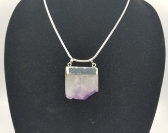 Purple Agate Gemstone Necklace