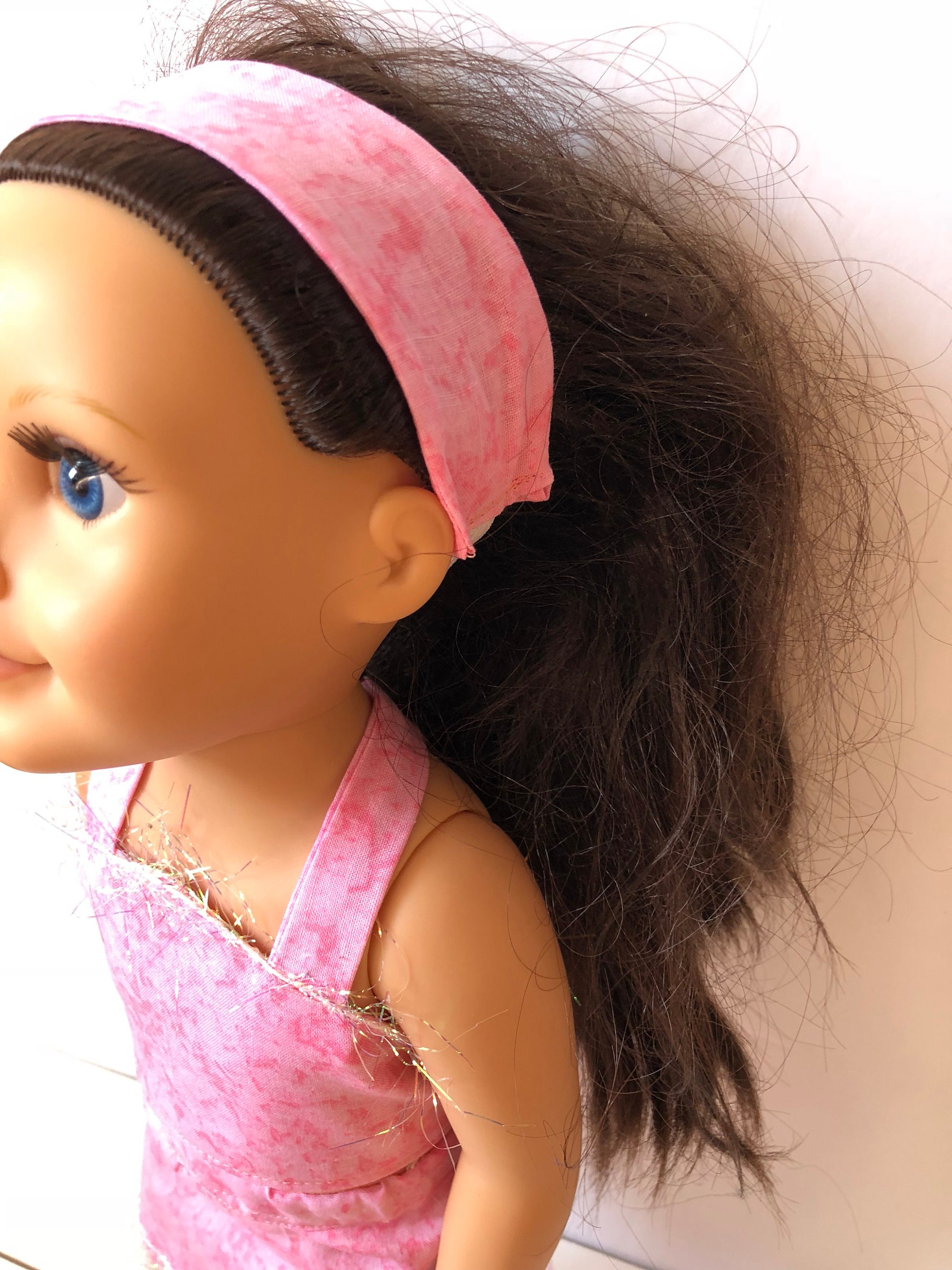 Pink headband American girl doll headband 18 inch doll Etsy