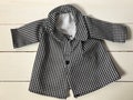 18 inch doll clothes - black and white rain coat, knee length coat, winter jacket