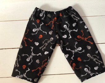 Black Skull Print Pajama Bottoms 
