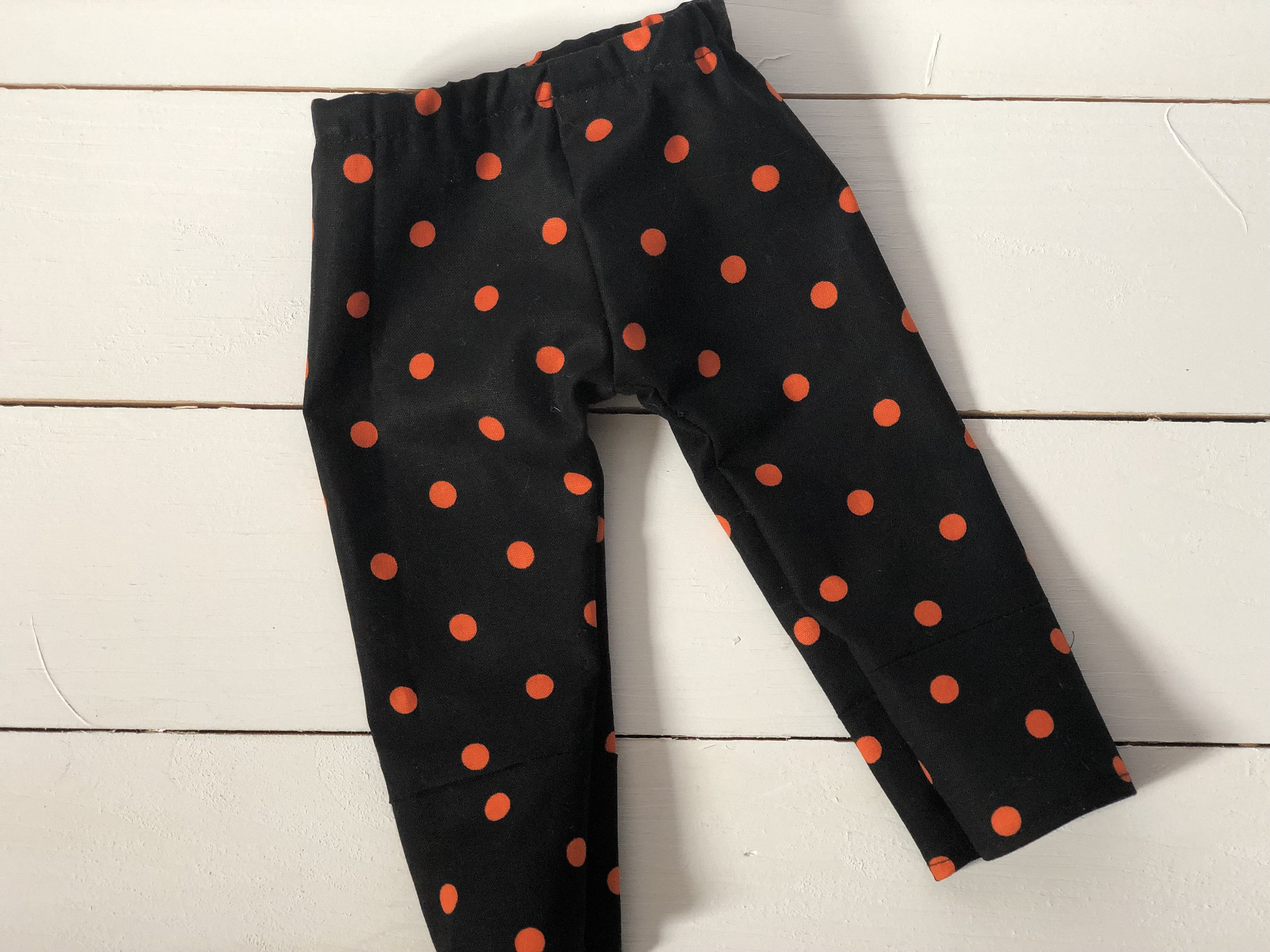 Black Polka Dot Pj Bottoms Halloween 