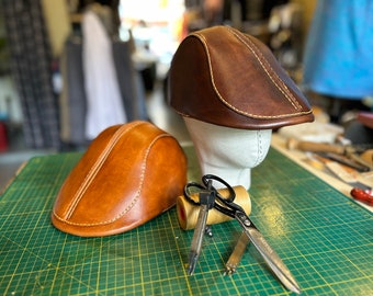 Eco-Friendly Leather Hats: Sustainable Style for the Conscious Consumer "Flat Cap"