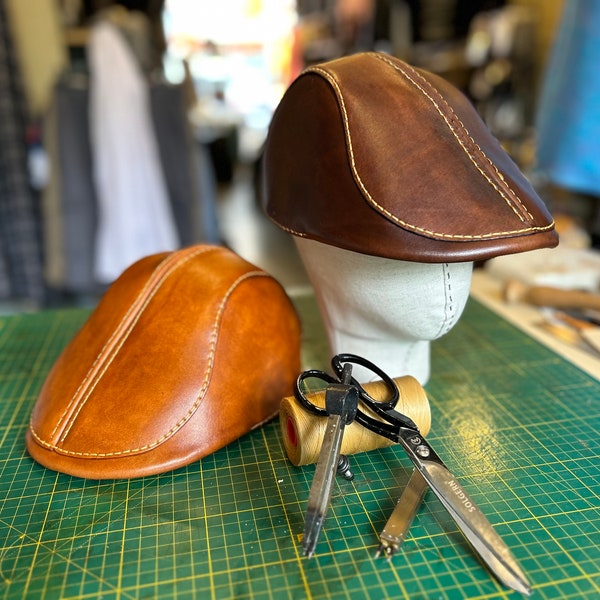 Eco-Friendly Leather Hats: Sustainable Style for the Conscious Consumer "Flat Cap"