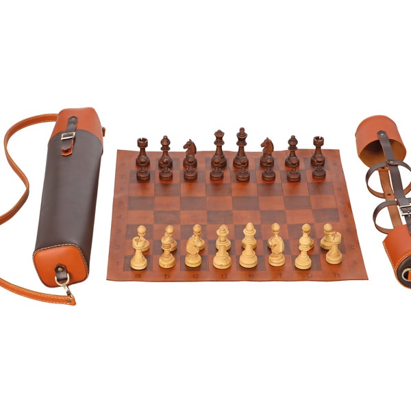Premium Leder Schach Set: Unübertroffene Qualität & Handwerkskunst