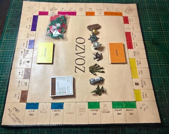 Handcrafted Leather Global Trading Game Custom Luxury Board Game Set