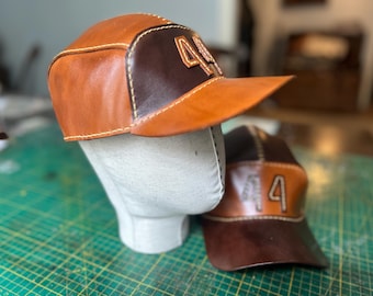 Handmade Leather Baseball Cap – Vintage Style Hat