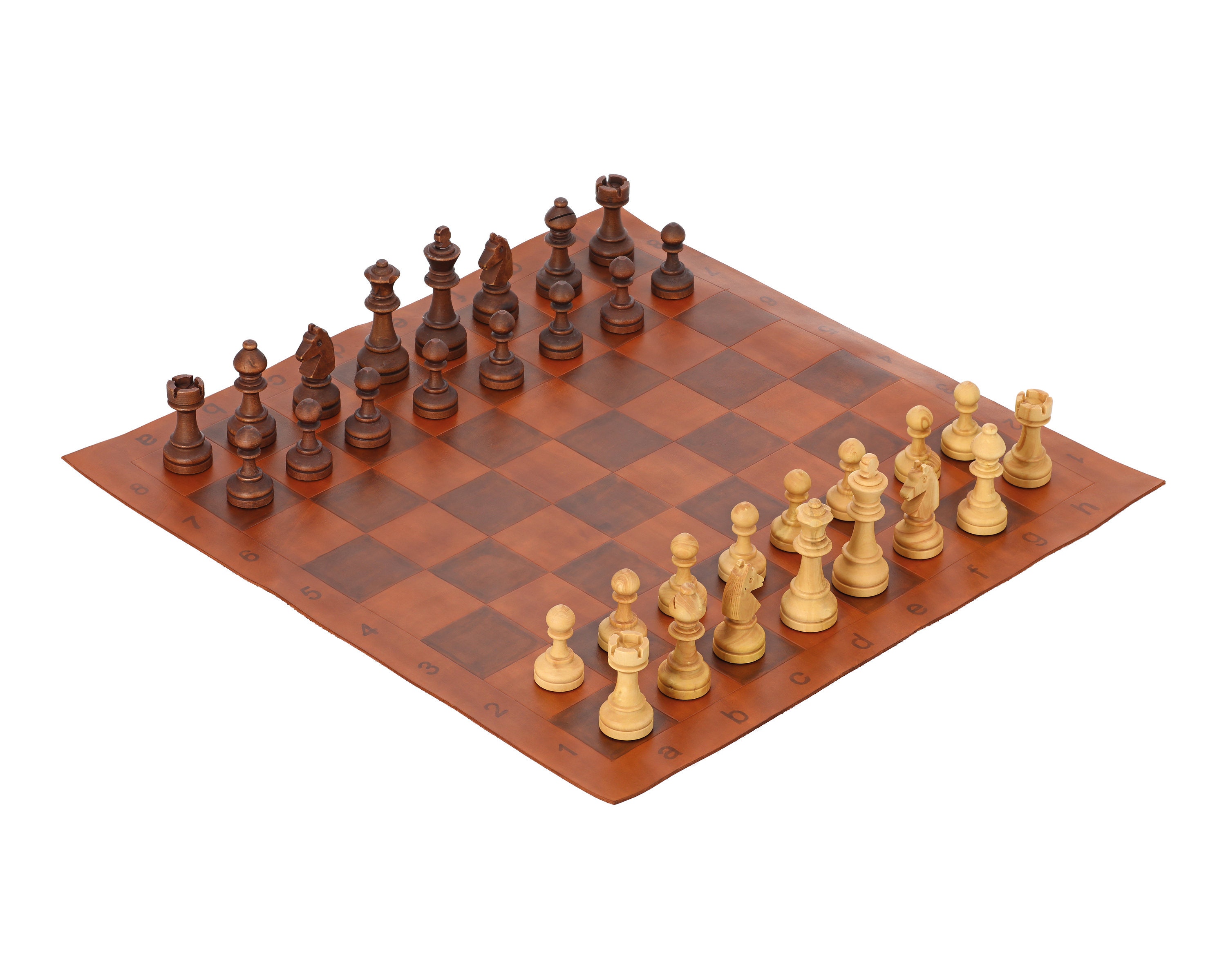 Travel Chess Set, Full Grain Leather