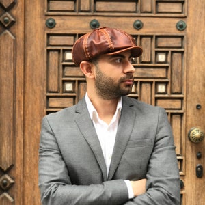 Designer Leather Hats: Where Fashion Meets Functionality Newsboy Cap image 9