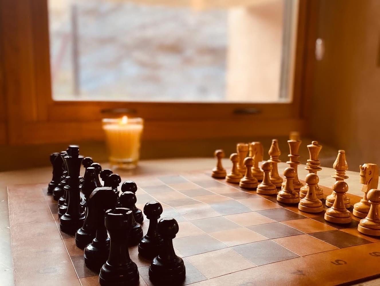 Travel Chess Set, Full Grain Leather