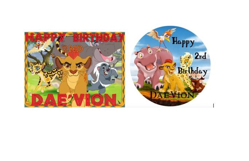 Lion Guard Edible Birthday Cake Image Topper 1//4 Sheet Icing Frosting