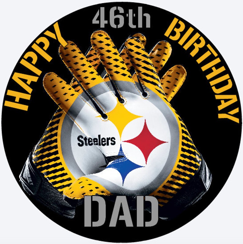 Steelers Edible Image Birthday Cake Topper frosting sheet | Etsy