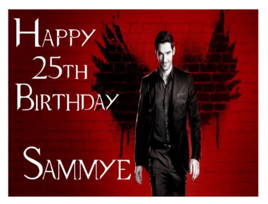 Lucifer Edible Image Birthday Cake Topper | Etsy