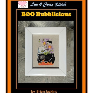 BOO Bubblicious PDF counted cross stitch for instant download