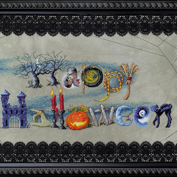 Happy Halloween cross stitch pattern by Brian Jackins