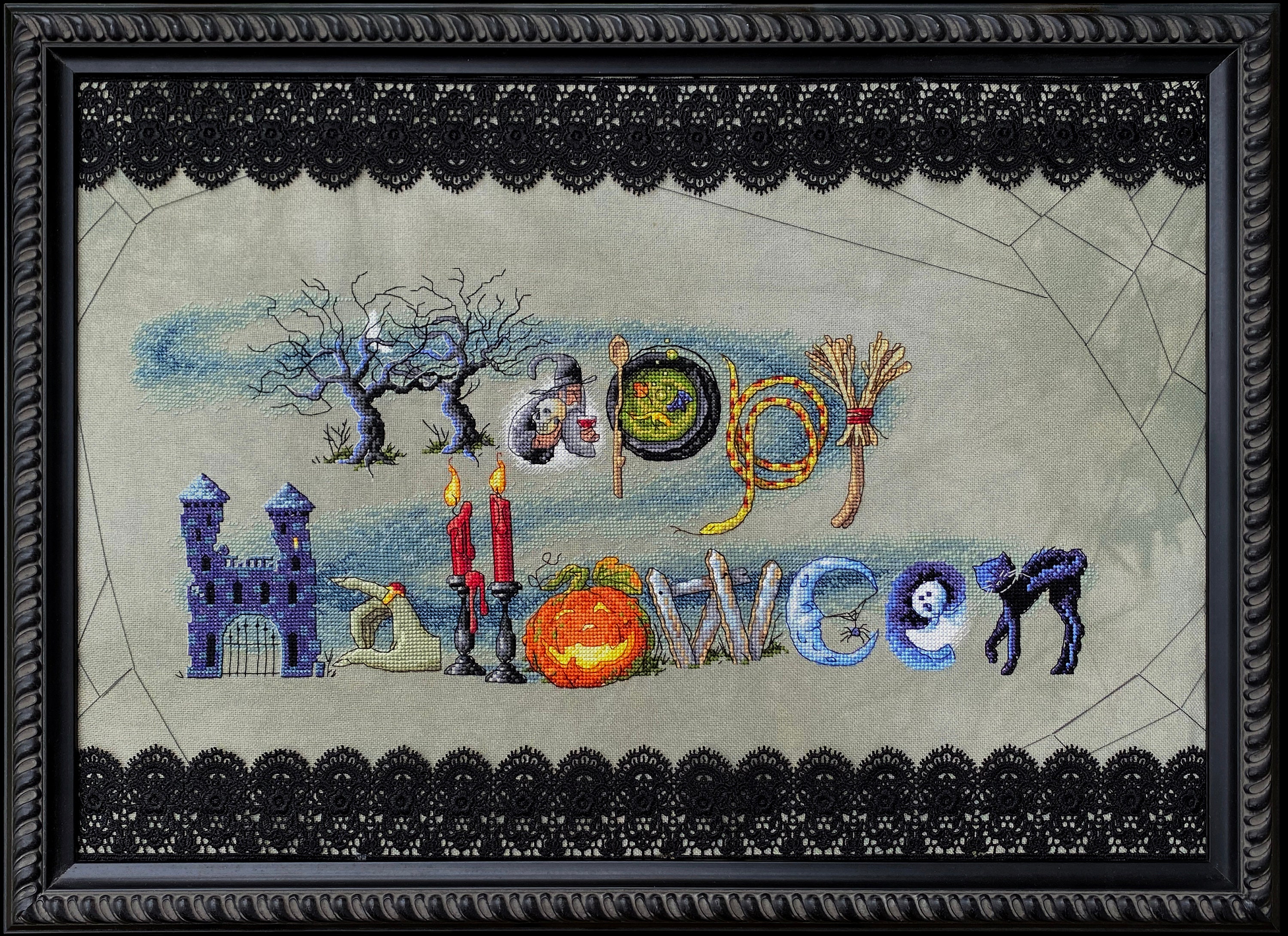 Happy Halloween Cross Stitch Pattern by Brian Jackins Etsy