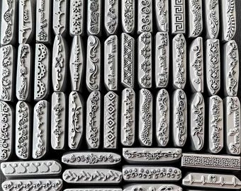 Custom Border Stamp Boho Bohemian Floral Metal Stamp Scrollwork Punch Jewelry Metal, Leather Stamping Tool Bracelet DIY Craft Jewelry Tool