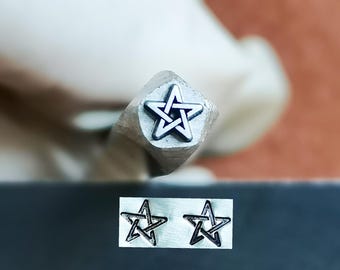 Star Metal Stamp Pentagram Steel Punch Jewelry Metal, Leather Stamping Tools Bracelet DIY Craft Tool, Jewelry Making For Gift