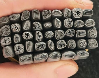 3mm  5mm Flower Petal Grass Metal Stamp Foliate scroll Steel Punch Jewelry Metal Leather Stamping Tool Bracelet DIY Jewelry Making For Gift