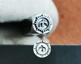 Custom Eagle Metal Stamp Sun Ray Indian Steel Punch Jewelry Metal, Leather Stamping Tools Bracelet DIY Craft Tool,  Jewelry Making For Gift
