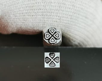 Custom Stamp Clover Heart Metal Stamp Steel Punch Jewelry Metal Leather Stamping Tools Bracelet DIY Craft Tool, Jewelry Making For Gift