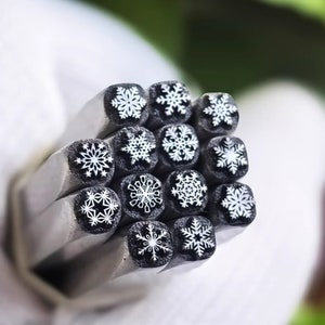Snow,snow flower,snowflake,texture,Steel Punches Jewelry Metal, Leather Stamping Tools Bracelet DIY Craft Tool,  Jewelry Making For Gift