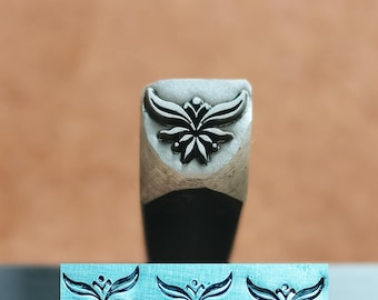 Iris/Arch Flower Metal Stamp Indian Navajo Inspired Steel Punch Jewelry Metal, Leather Stamping Tool Bracelet DIY Tool, Jewelry Making Gift