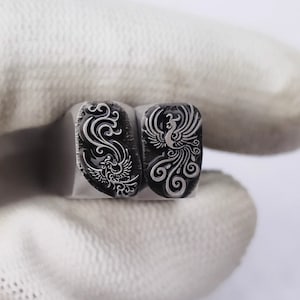 Phoenix phenix bird Totem Oriental Steel Punches Jewelry Metal, Leather Stamping Tools Bracelet DIY Craft Tool, Jewelry Making For Gift