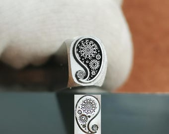 Paisley Metal Stamp Embossing Engraving Steel Punches Jewelry Metal, Leather Stamping Tools Bracelet DIY Craft Tool, Jewelry Making For Gift