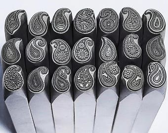 Custom Stamp Paisley Metal Stamp Embossing Engraving Steel Punches Jewelry Metal,Leather Stamping Tool Bracelet DIY Craft Tool, Jewelry Gift