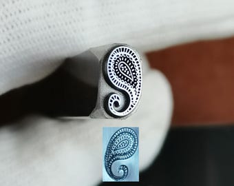 Paisley Metal Stamp Embossing Engraving Steel Punches Jewelry Metal, Leather Stamping Tools Bracelet DIY Craft Tool, Jewelry Making For Gift